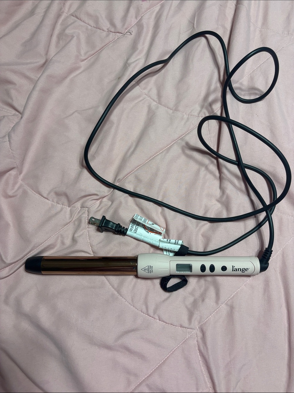 Lange Pink and Rose Gold Curling Iron